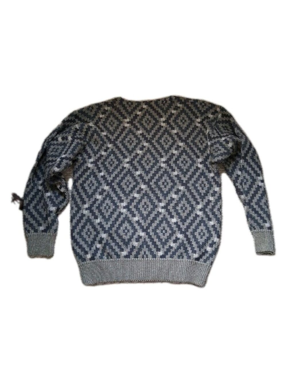 Vintage GIORGIO ARMANI Wool Alpaca Crewneck Sweater Geometric Mens Size XL